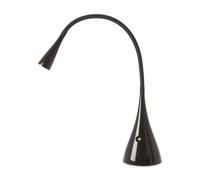 Lampada da tavolo in plastica nero lucido Snake LED 4W 3000K 300Lm Interruttore touch on/off e dimmer sulla base