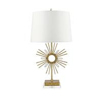 Lampada Da Scrivania Contemporanea Sun King Acciaio Oro Anticato 1 Luce E27