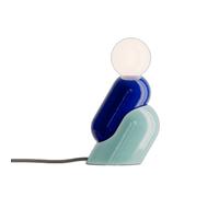 Lampada Da Scrivania Decò Tata Ceramica Blu Robot E Azzurro 1 Luce E14