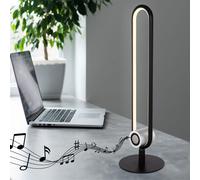 Lampada da scrivania di design a LED con carillon Bluetooth 5W ALU nero opaco