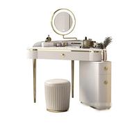 Lampada da scrivania di lusso con design roccia, moderna tavolo da toeletta angolare per camera da letto, armadietto di archiviazione, illuminazione elegante e soluzione salvaspazio