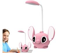 Lampada da Scrivania Disney Stitch Rosa LED con Luce Ricaricabile USB Bambini [EEK: A]
