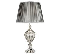 Lampada Da Scrivania Greyson Acciaio Cromo Vetro Trasparente 1 Luce E27