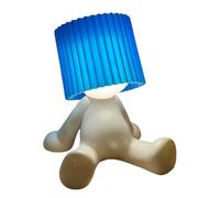 Lampada da scrivania Honfitat Shy Little Boy per amici, regalo per coppie, divertente decorazione per la casa, ornamenti, luce notturna da comodino (Blu)