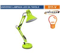 LAMPADA DA SCRIVANIA IN METALLO CON BRACCIO SNODABILE ED ORIENTABILE ATTACCO-E27