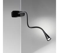 Lampada Da Scrivania In Metallo Moderna Clip Snake Nero Led