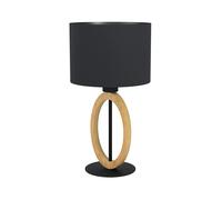 Lampada Da Scrivania Industrial Basildon 1 Luce Metallo Nero E Marrone Diffusore