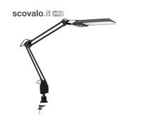 Lampada da Scrivania LED Kanlux - Braccio e Morsetto - 4.8W - Nero