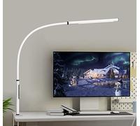 Lampada da Scrivania, LED Lampada da Scrivania 1000lm con Collo di Cigno Flessibile, Lampada a Braccio Oscillante da 12 W Lampada con Morsetto per Luce da Scrivania Eye-Care per Ufficio