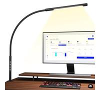 Lampada da Scrivania, LED Lampada da Scrivania 1000lm con Collo di Cigno Flessibile, Lampada a Braccio Oscillante da 12W Lampada con Morsetto per Luce da Scrivania Eye-Care per Ufficio