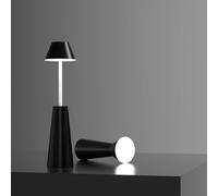 Lampada da scrivania, luce da lettura con porta di ricarica USB, lampada da scrivania con supporto di ricarica 5 V 0,8 A e durata estesa, per studiare lavoro, lettura, ufficio, comodino, (nero)