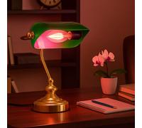 Lampada da Scrivania Luce Tavolo Banchieri App Ottone Verde Cct Smart RGB LED