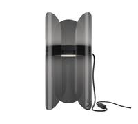 Lampada Da Scrivania Moderna Insight Metallo Nero 1 Luce Plastica Trasparente