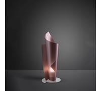 Lampada Da Scrivania Moderna Vela Polilux ® Pink Metal 1 Luce E27 H70Cm