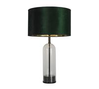 Lampada Da Scrivania Oxford Acciaio Ottone Tessuto Verde E Oro 1 Luce E27