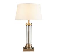 Lampada Da Scrivania Pedestal Acciaio Adjustable Vetro Trasparente 1 Luce E27
