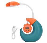 Lampada da scrivania per bambini - Luce a LED di protezione agli occhi con orologio elettronico e costruito - In affiliazione a matita, supporto a penna multifunzionale regolabile (type 2)