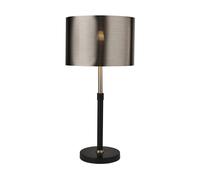 Lampada Da Scrivania Rachele Acciaio Nero Policarbonato Cromo 1 Luce E27
