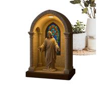 Lampada da scrivania religiosa, lampade decorative a LED, luce notturna devozionale da 12 pollici con luminosità calda, lampada spirituale acrilica durevole con funzione di risparmio energetico