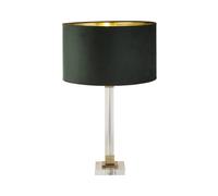 Lampada Da Scrivania Scarborough Cristallo Velluto Verde 1 Luce E27