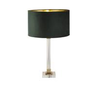 Lampada Da Scrivania Scarborough Cristallo Velluto Verde 1 Luce E27