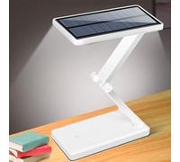 Lampada da Scrivania Solare USB Ricaricabile Portatile Pieghevole 24led Sensore Tattile Dimmerabile Lampada da Tavolo Illuminazione da Lettura per Interni, B