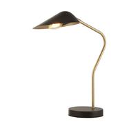 Lampada da Scrivania Tavolo Metallo 64 CM E14 On Oro Nero Regolabile Simon