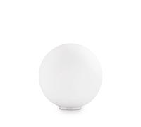 Lampada Da Scrivania-Ufficio Moderna Mapa Vetro Bianco 1 Luce E27 D30Cm