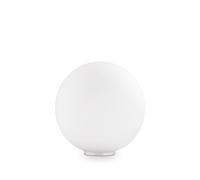 Lampada Da Scrivania-Ufficio Moderna Mapa Vetro Bianco 1 Luce E27 D30Cm