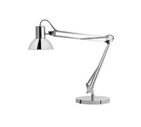 Unilux Lampada Success 80 da Tavolo a LED 11 W E27, Interruttore On-Off sul Cavo, Morsetto, Moderna, per Cameretta, Scrivanie, Ufficio, Casa, Metallo Cromato i efficienza energetica F