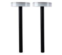 Lampada da sentiero da giardino per esterno lampada da esterno lampada da terra con picchetto luce solare a batteria, plastica, nero opale, 1x LED, PxA 15,3x56,1 cm, set da 2