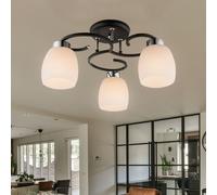 Lampada Da Soffitto 3 Fari Nera Bianca Luce Interna Corridoio Big.Light [EEK: Non valutato]