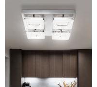 Lampada Da Soffitto 4 Fiamme Acciaio Anello In Cromo Nichel LED [EEK: Non valutato]