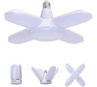 Lampada da Soffitto 4 in 1, Luce da Negozio, Luci da Soffitto A LED, Lampada da Garage, Attacco E27, 60 W, per Fienile, Garage, Soffitta, Cucina, Isola, Balcone, Corridoio, Warm Light