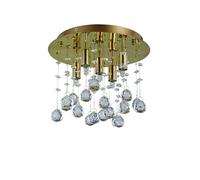 LAMPADA DA SOFFITTO 5 LUCI IDEAL LUX MOONLIGHT PL5 ORO