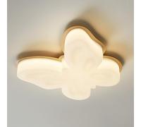 Lampada da Soffitto a Farfalla Dimmerabile 48W LED Plafoniera da Incasso con Telecomando, Luci da Vicino al Soffitto for Camera delle Camera dei Bambini Camera da Letto Sala da Pranzo(Wood color)