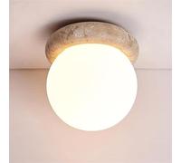 Lampada da soffitto a Filo in Vetro opalino, Piccola Lampada da soffitto per corridoio, Lampada da soffitto in Pietra Naturale di Marmo Nordico, Applique da Parete Moderna di metà secolo per cuci