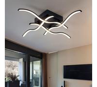 Just Light Lampada Da Soffitto LED Design Nero 55x55x9 Cm IP20 2500-3000K [EEK: Non valutato]