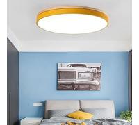 Lampada da soffitto a LED a filo, 11,8 pollici, moderna, a basso profilo, rotonda, in legno, for cucina, camera letto, corridoio, armadio, 3000K/4000K/6000K ，Lampade a sospensione(Yellow,15.7in)