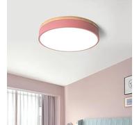 Lampada da soffitto a LED a filo, 11,8 pollici, moderna, a basso profilo, rotonda, in legno, for cucina, camera letto, corridoio, armadio, 3000K/4000K/6000K ，Lampade a sospensione(Pink,19.7in)