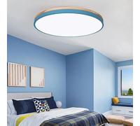 Lampada da soffitto a LED a filo, 11,8 pollici, moderna, a basso profilo, rotonda, in legno, for cucina, camera letto, corridoio, armadio, 3000K/4000K/6000K ，Lampade a sospensione(Blue,15.7in)