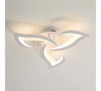 Lampada da soffitto a LED a forma di fiore da 36 W, lampada da soffitto da incasso in acrilico a luce bianca calda da 3000 K (bianco a 3 teste)