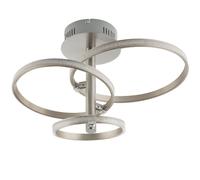 Lampada da soffitto a LED con anello di cristallo, faretto per dormire, lampada per camera degli ospiti, argento Globo 67822-24N