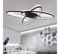 Lampada da soffitto a LED da 75 W, dimmerabile, per Soggiorno, con Telecomando, Paralume in Acrilico, Lampada da Sala da Pranzo, Illuminazione da soffitto, Design Ovale Moderno, Tavolo da Pranzo,