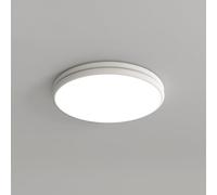 Lampada da soffitto a LED dimmerabile con telecomando, moderna, color crema, per camera da letto, soggiorno, cucina, corridoio e sala da pranzo, a risparmio energetico, illuminazione rotonda da 40 cm