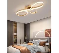 Lampada da soffitto a LED dimmerabile, moderna, nera, per soggiorno e camera da letto, con telecomando, elegante illuminazione per interni per la decorazione della casa (80 cm)