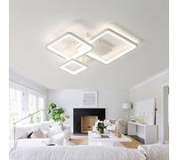 Lampada da soffitto a LED Intelligente con Telecomando e App, dimmerabile, Funzione di Memoria, Protezione per Gli Occhi, Senza sfarfallio, lampadario Quadrato per cameretta dei Bambini, Cuc