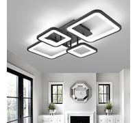 Lampada da soffitto a LED Intelligente con Telecomando e App, Funzione di Memoria, dimmerabile, Senza sfarfallio, Protezione per Gli Occhi, lampadario Quadrato per Camera da Letto, Cucina, s