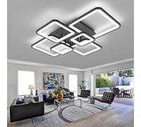 Lampada da soffitto a LED Intelligente con Telecomando e Controllo Tramite App, Funzione di Memoria, dimmerabile, Protezione per Gli Occhi, Senza sfarfallio, lampadario Quadrato per camerett