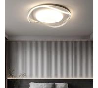 Lampada da Soffitto A LED Lampada da Soffitto Dimmerabile Moderna con Telecomando 3000k-6000k Lampada da Soggiorno creatività Curva Acrilica Design Camera da Letto Ristorante Deco, White, 50CM